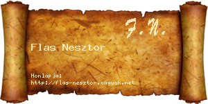 Flas Nesztor névjegykártya